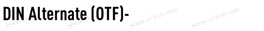 DIN Alternate (OTF)字体转换